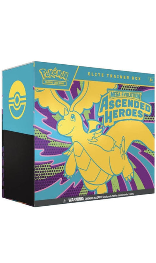 Pokemon TCG Mega Evolution Ascended Heroes Elite Trainer Box ETB With Sleeve Protector (New Sealed)