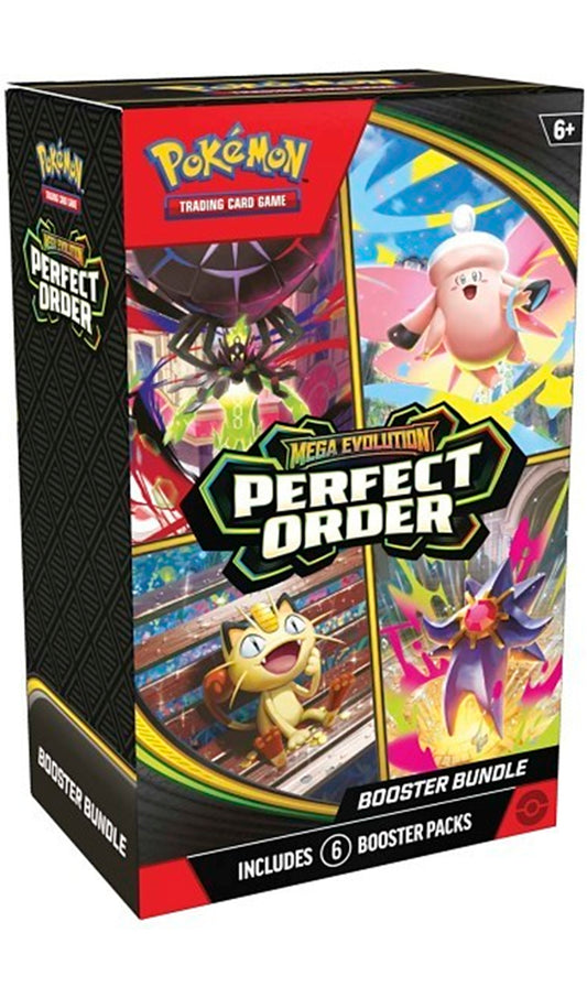 Pokemon TCG Mega Evolution Perfect Order Booster Bundle Box 6X Packs (New Sealed)