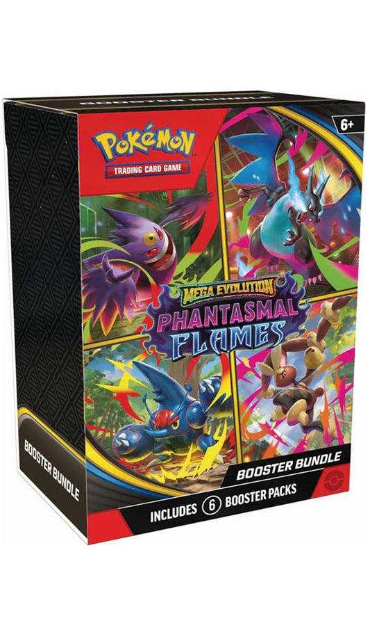 Pokemon TCG Mega Evolution Phantasmal Flames Booster Bundle Box 6X Packs (New Sealed)
