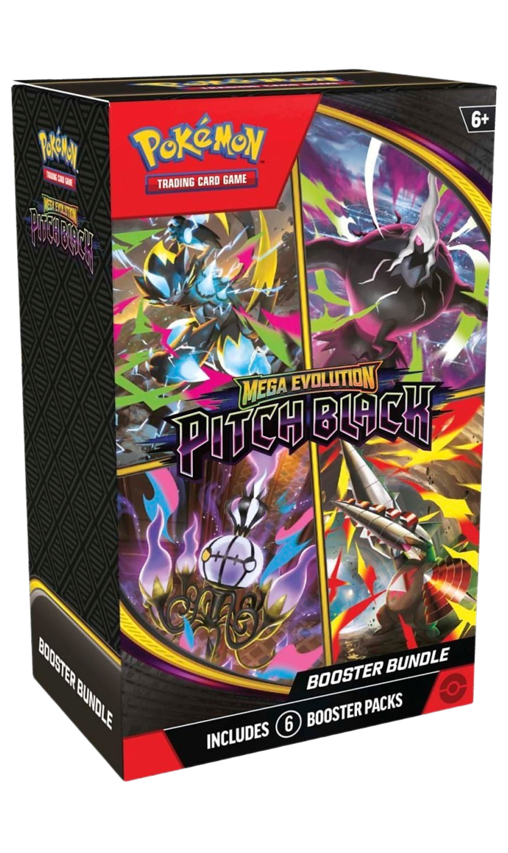 Pokemon TCG Mega Evolution Pitch Black Booster Bundle 6X Packs (New Sealed)