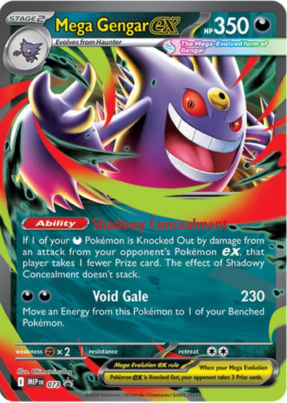 Pokemon TCG Mega Moonlit Gengar EX Promo Tin Box 4X Packs (New Sealed)-Promo