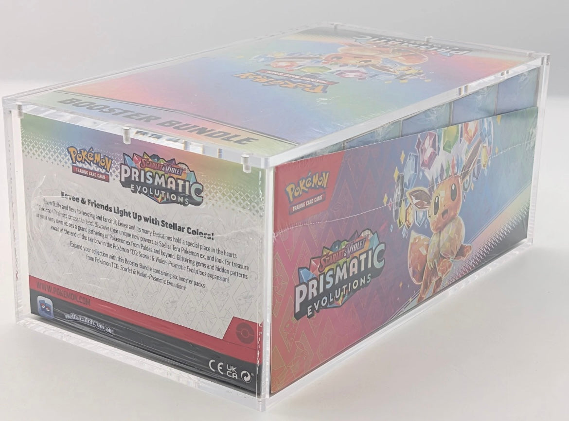 Pokemon TCG Prismatic Evolution Booster Bundle 10X Boxes Sealed Case with Acrylic Case (New Sealed Case)