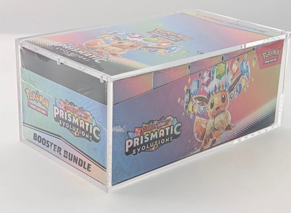 Pokemon TCG Prismatic Evolution Booster Bundle 10X Boxes Sealed Case with Acrylic Case (New Sealed Case)