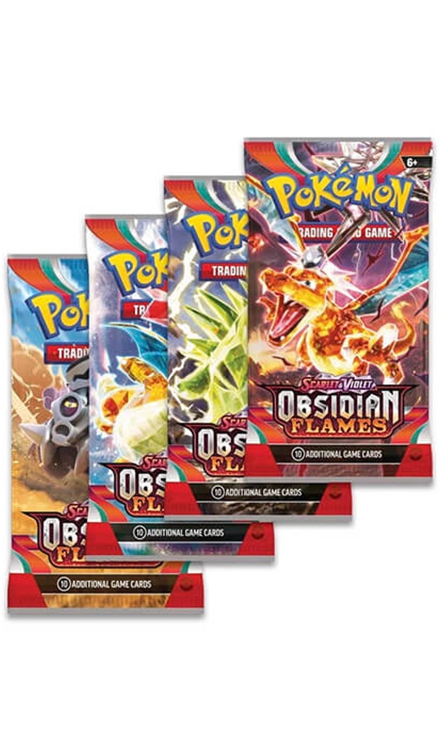 Pokemon TCG Scarlet & Violet Obsidian Flames Art Set 4X Booster Packs (New Sealed)
