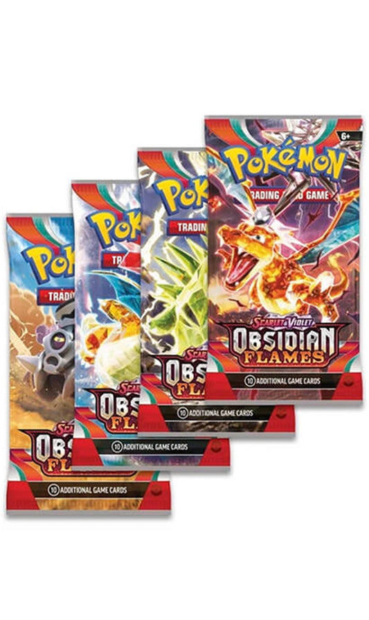 Pokemon TCG Scarlet & Violet Obsidian Flames Art Set 4X Booster Packs (New Sealed)