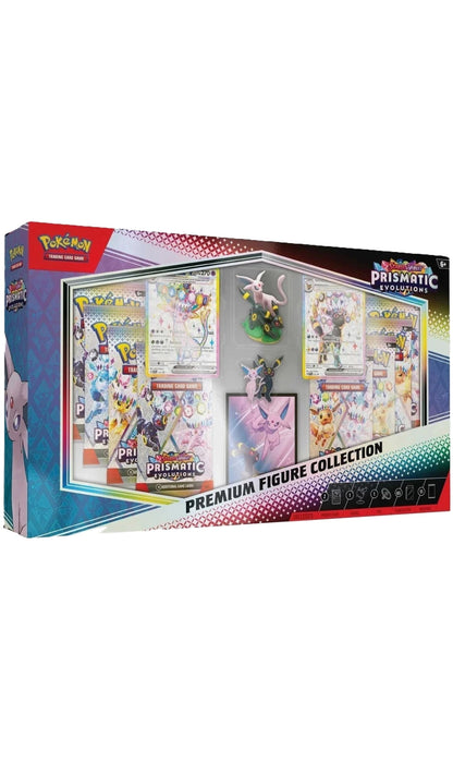 Pokemon TCG Scarlet & Violet Prismatic Evolutions Premium Figure Collection 11X Packs + Promo’s(New Sealed)