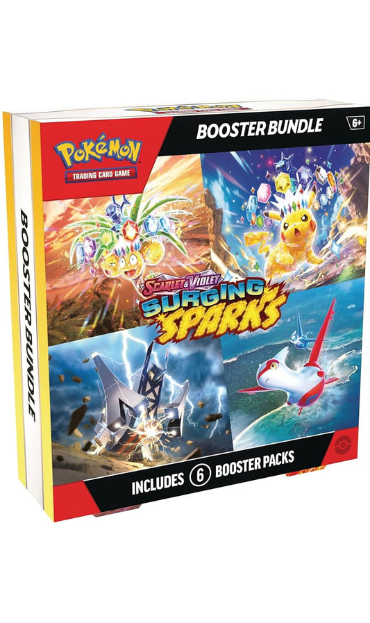 Pokemon TCG Scarlet & Violet Surging Sparks Booster Bundle Box 6X Packs (New Sealed)