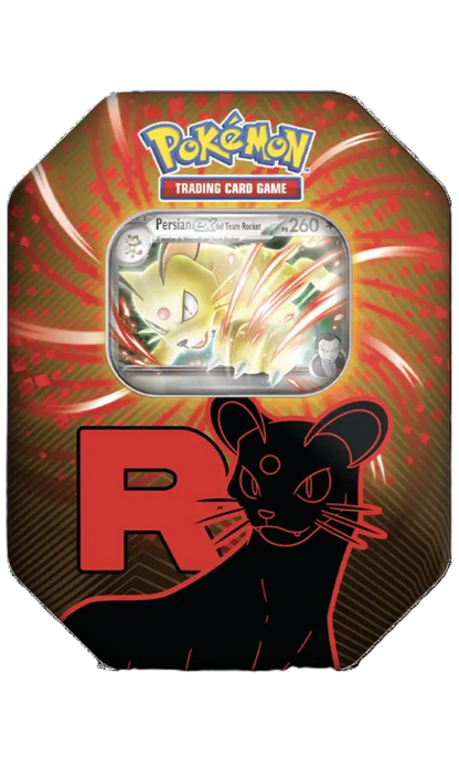 Pokemon TCG Scarlet & Violet Team Rocket Tin 4 Packs + Promo (New Sealed)