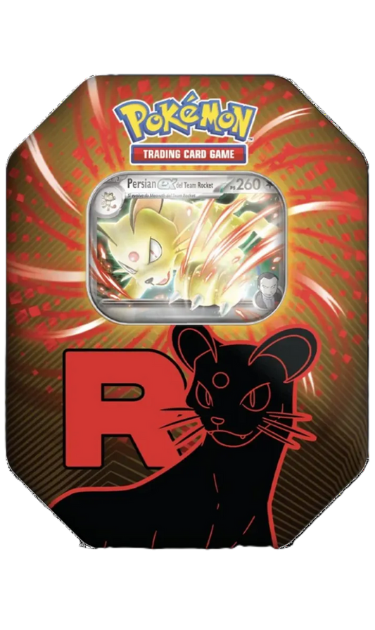 Pokemon TCG Scarlet & Violet Team Rocket Tin 4 Packs + Promo (New Sealed)