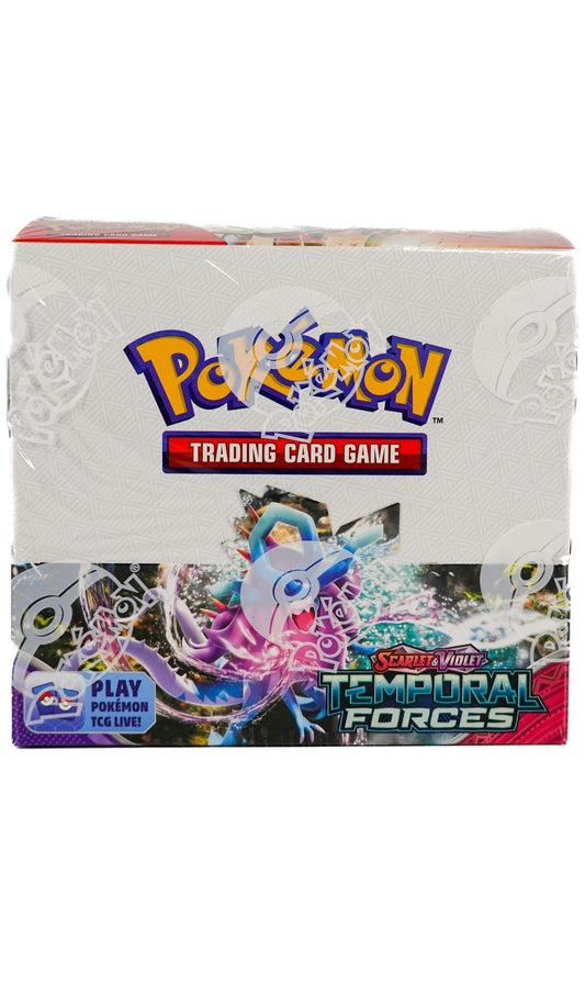 Pokemon TCG Scarlet & Violet Temporal Forces Booster Box With Sleeve Protector 36 Packs (New Sealed)