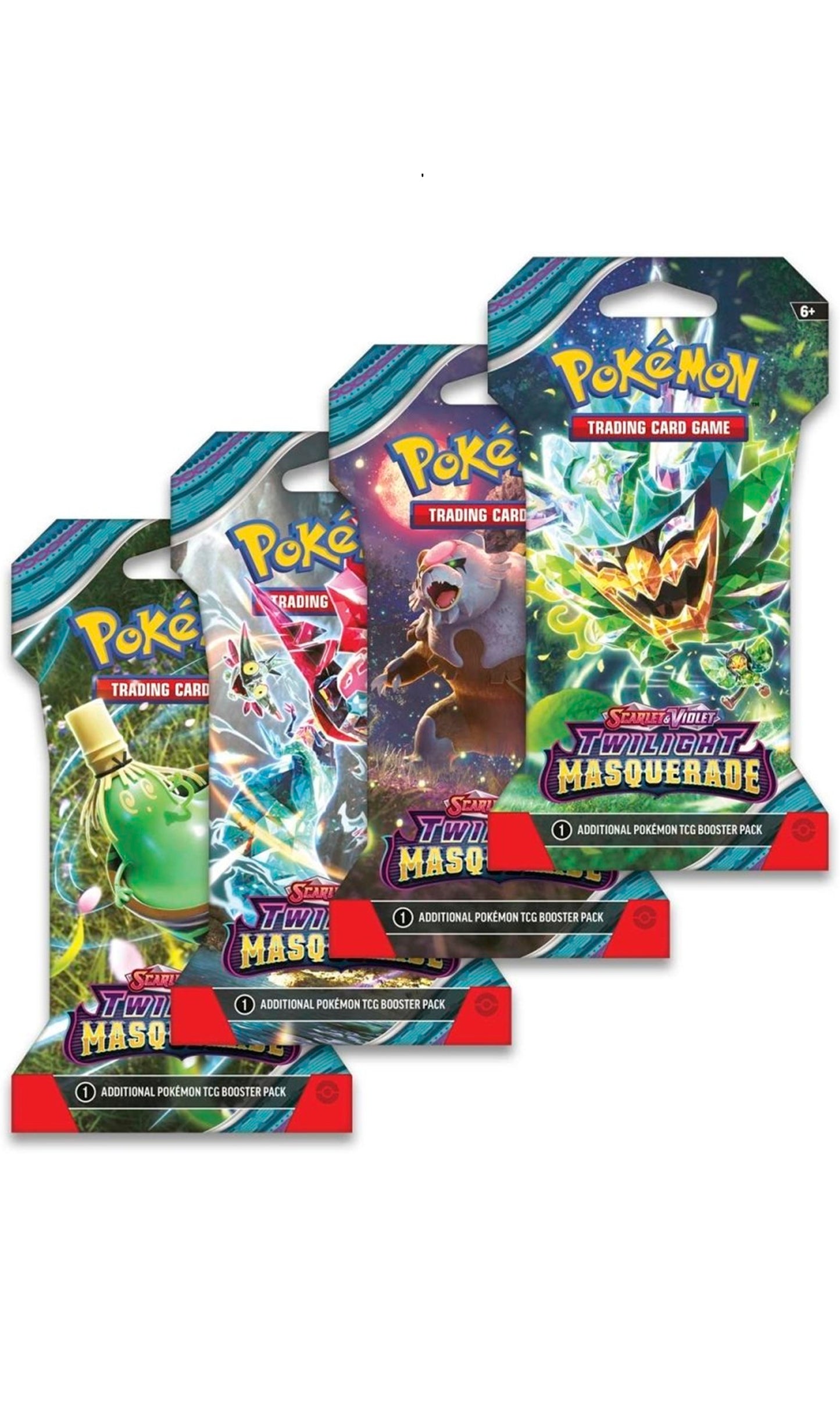 Pokemon TCG Scarlet & Violet Twilight Masquerade Sleeved Art Set 4X Packs (New Sealed)