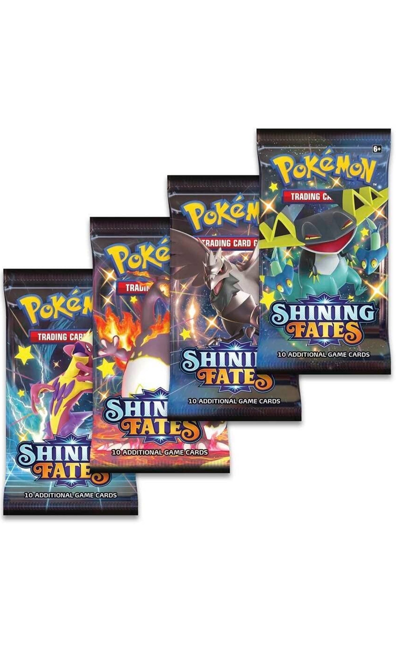 Pokemon TCG Shining Fates Booster 4X Packs Art Set (New Sealed)