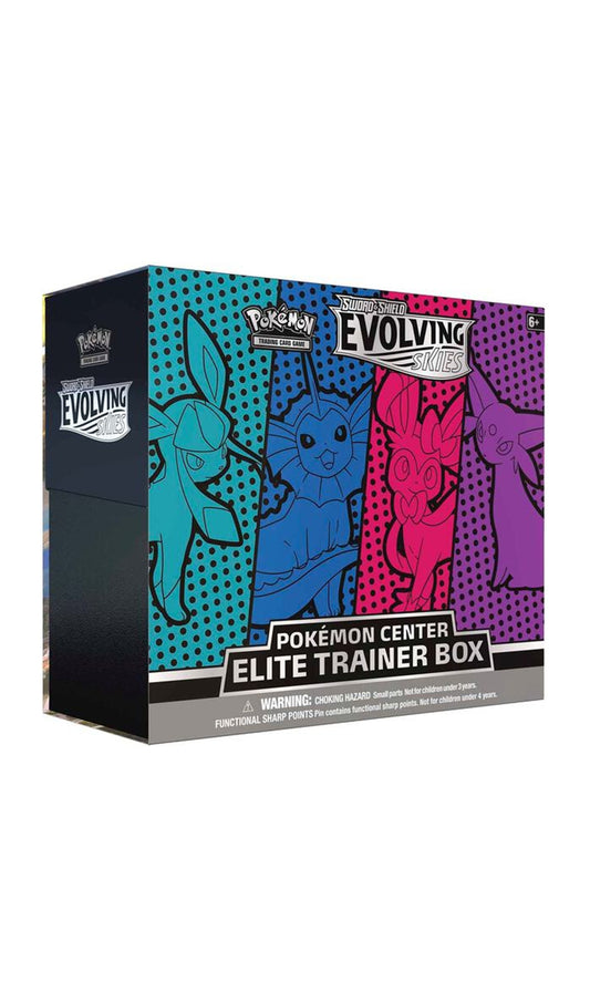 Pokemon TCG Sword And Shield Evolving Skies Pokemon Center ETB Elite Trainer Box (New Sealed)