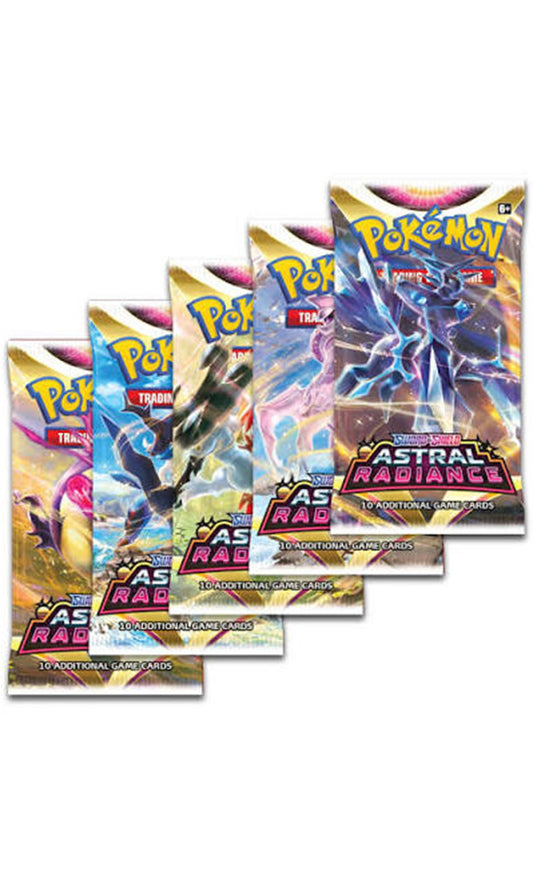 Pokemon TCG Sword & Shield Astral Radiance Art Set 5X Booster Packs (New Sealed)