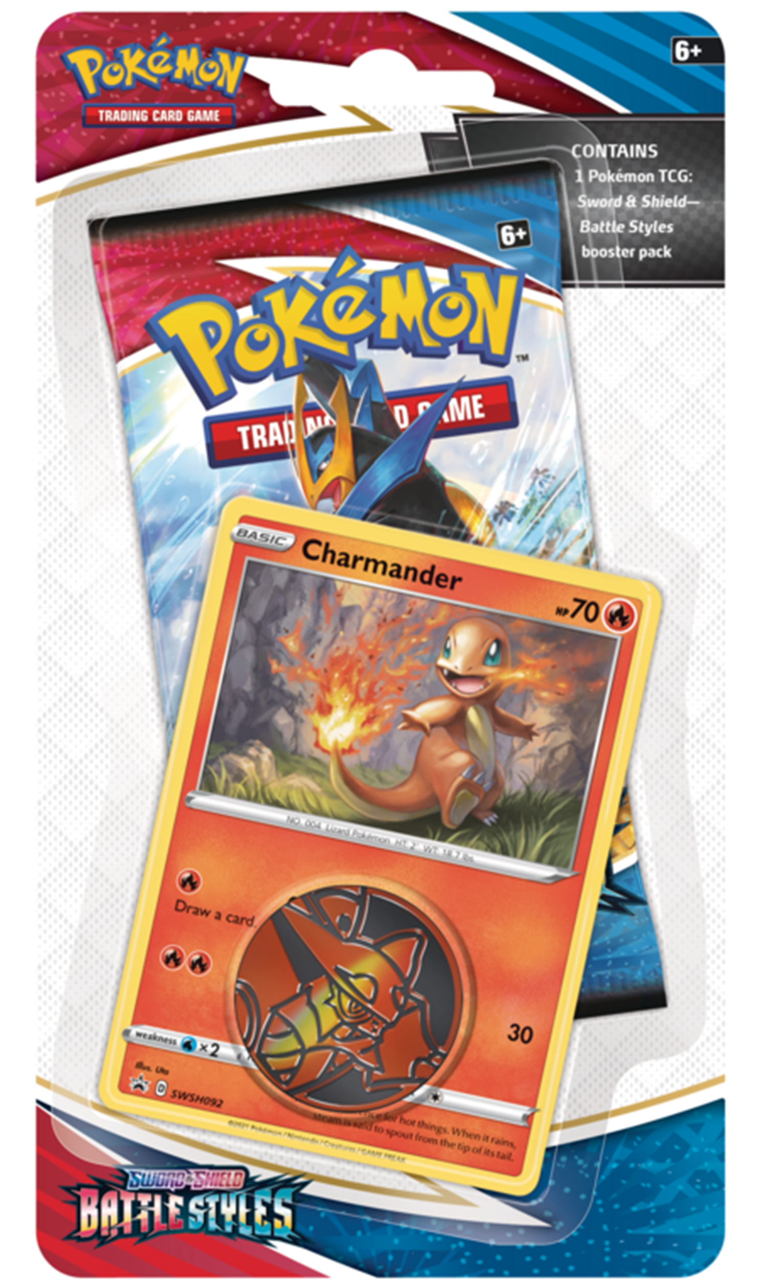 Pokemon TCG Sword & Shield Battle Styles Blister Pack + Charmander Promo (New Sealed)