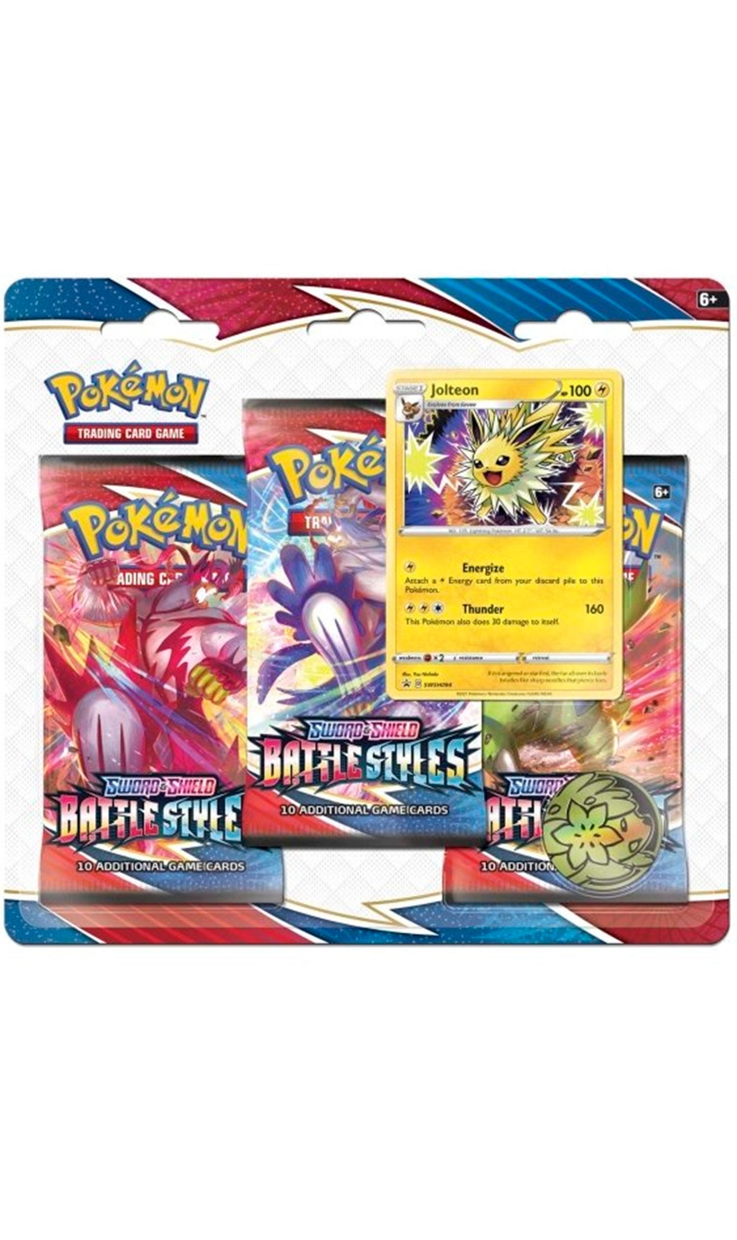 Pokemon TCG Sword & Shield Battle Styles Blister with 3X Booster Packs + Promo (New Sealed)