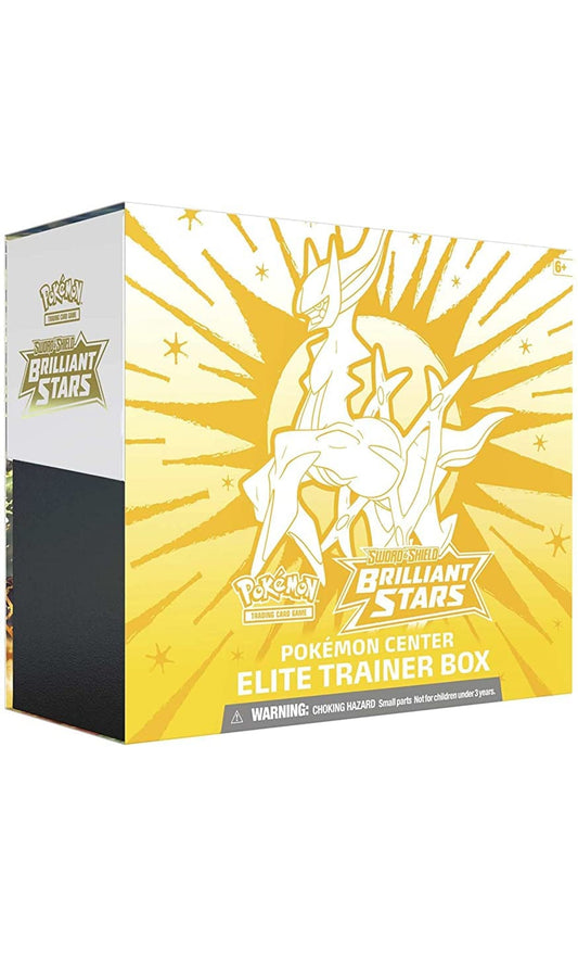 Pokemon TCG Sword & Shield Brilliant Stars Pokemon Center Elite Trainer Box ETB With Sleeve Protector (New Sealed)