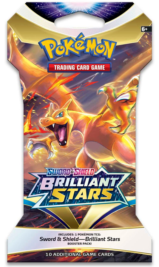 Pokemon TCG Sword & Shield Brilliant Stars Sleeved Booster Pack Random Art (New Sealed)