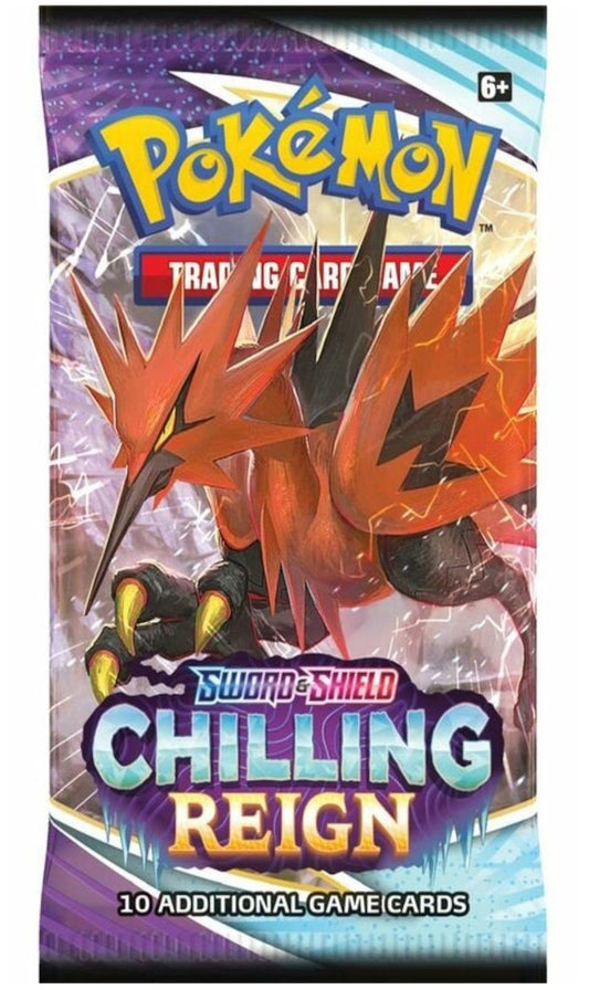Pokemon TCG Sword & Shield Chilling Reign Booster Pack Random Art (New Sealed)