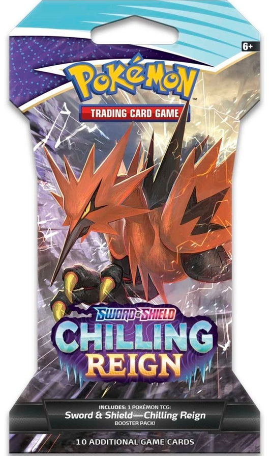 Pokemon TCG Sword & Shield Chilling Reign Sleeved Booster Pack Random Art (New Sealed)