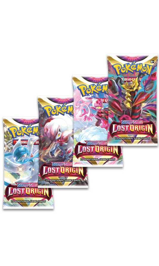 Pokemon TCG Sword & Shield Lost Origin 4X Booster Packs Art Set (New Sealed)