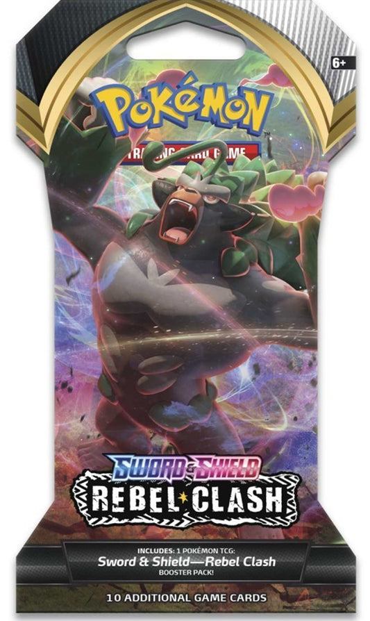 Pokemon TCG Sword & Shield Rebel Clash Sleeved Booster Random Art (New Sealed)