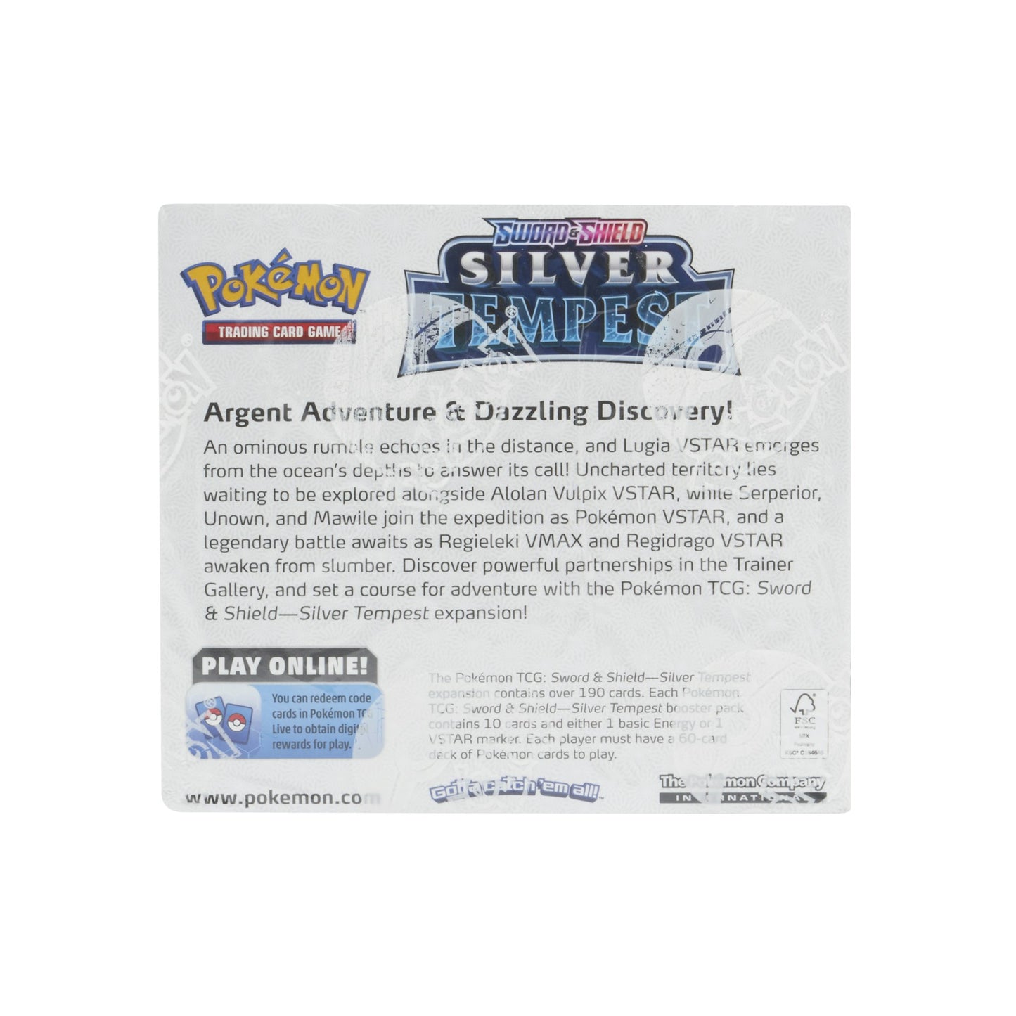 Pokemon TCG Sword & Shield Silver Tempest Booster Box With Sleeve Protector 36 Packs (New Sealed)