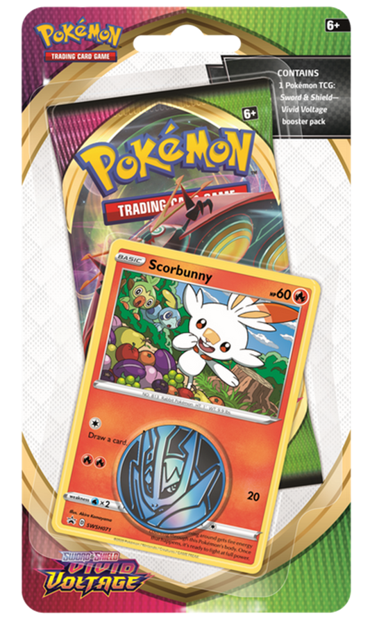Pokemon TCG Sword & Shield Vivid Voltage Blister With Scorbunny Promo (New Sealed)