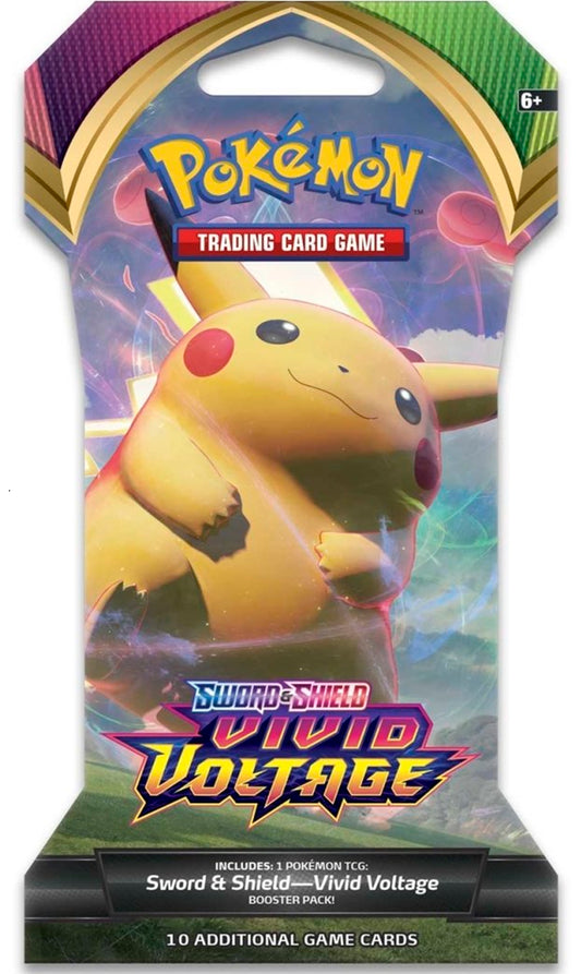 Pokemon TCG Sword & Shield Vivid Voltage Sleeved Booster Random ART (New Sealed)