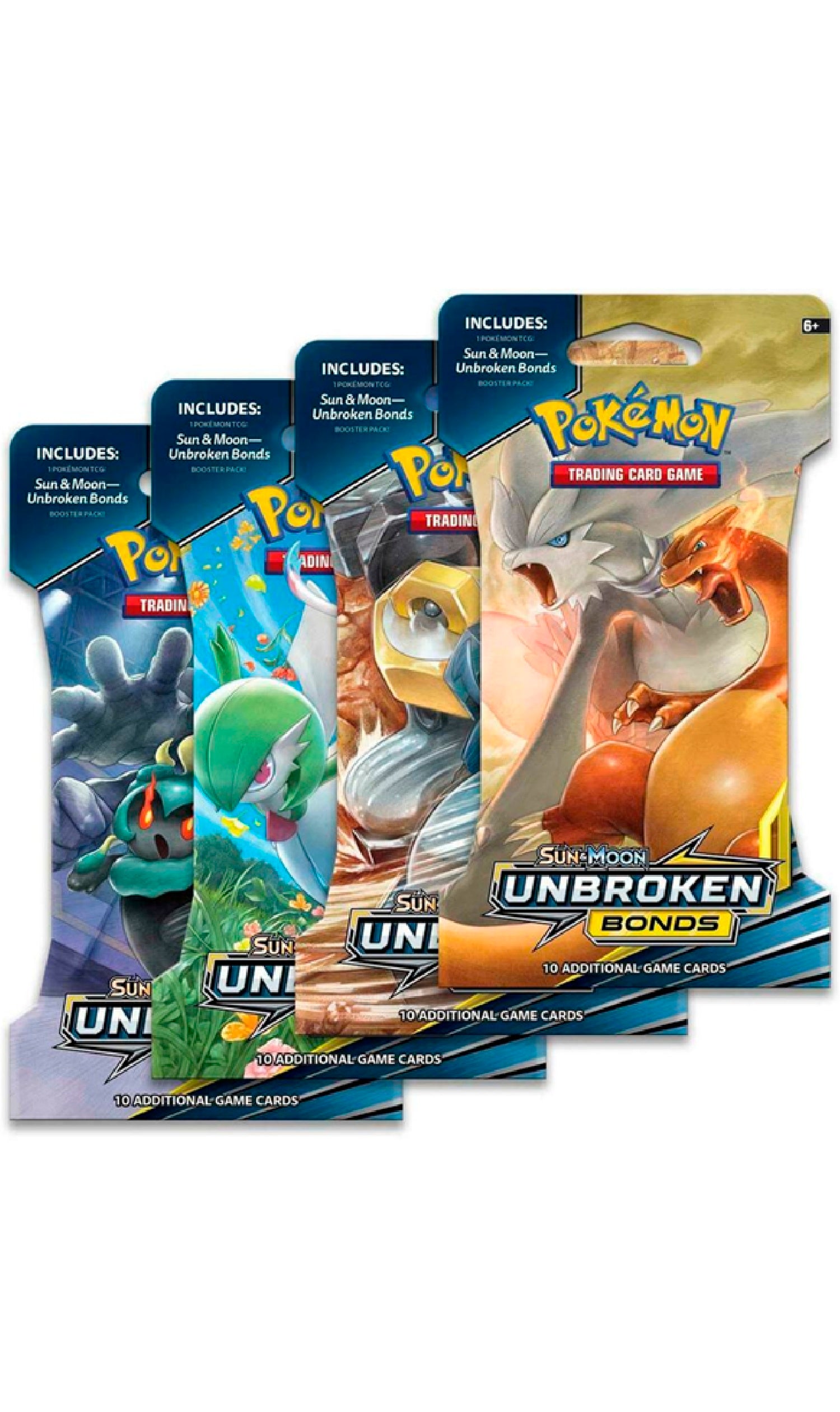 Pokemon TCG Unbroken Bonds Sleeved Booster Art Set 4X Packs (New Sealed)