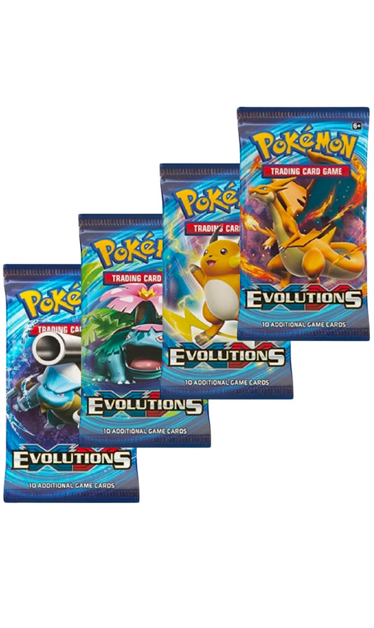 Pokemon TCG XY Evolutions Booster 4 Packs Art Set (New Sealed)