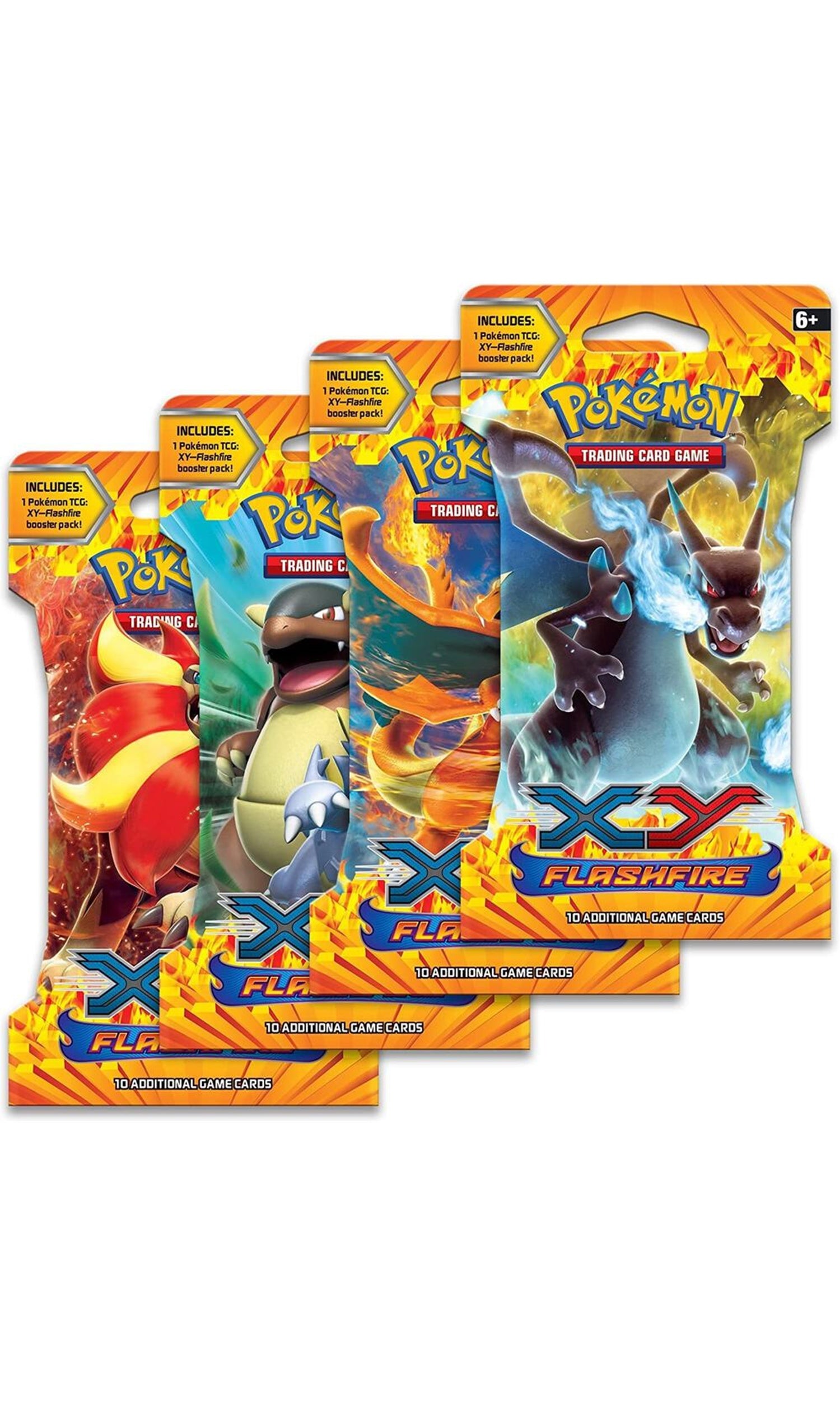 Pokemon TCG XY Flashfire Sleeved Art Set 4X Packs (New Sealed)