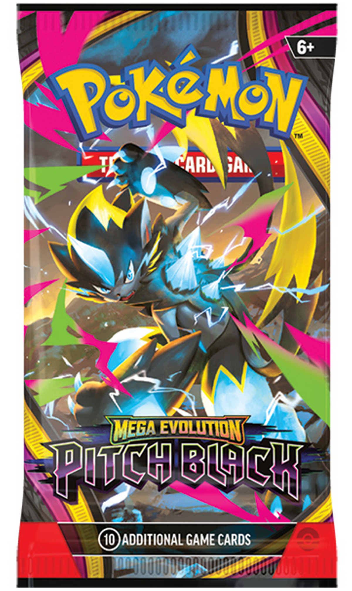 Pokemon TCG Mega Evolution Pitch Black Booster Pack Random Art (New Sealed)